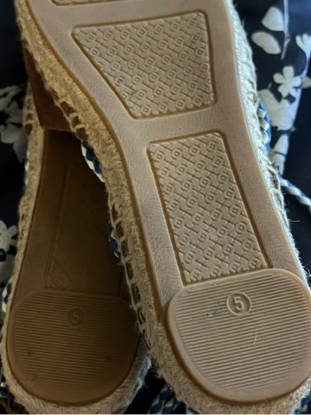 Tory Burch Positano Cognac Brown Suede Woven Lace-Up Espadrilles – Size 5 – NWOB - Picture 5 of 5